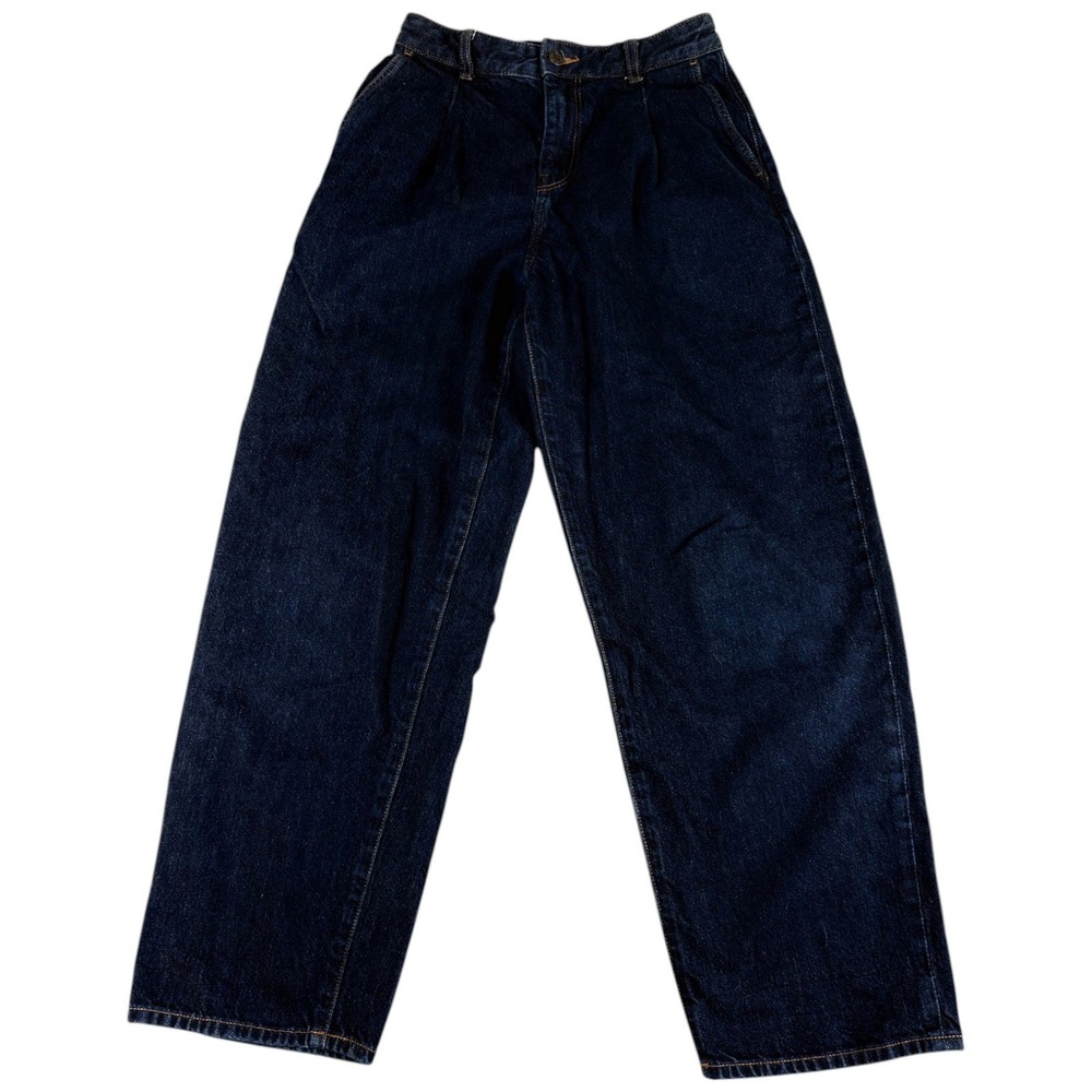 Uniqlo x Comptoir Des Cotonniers Jeans Women's 24 Blue Pleated Relaxed Wide Leg